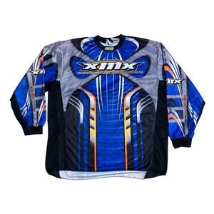 Vintage XMX Xtreme Motocross Long Sleeve Jersey Men’s Large Shirt Blue